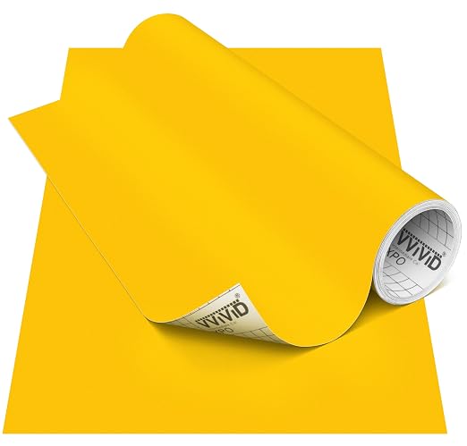 VViViD DECO65 Suede Yellow Permanent Adhesive Craft Vinyl by VVIVIDVINYL