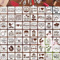 Augshy 56 PCS Happy Mothers Day Fathers Day Stencils, 3 Inch by Augshy