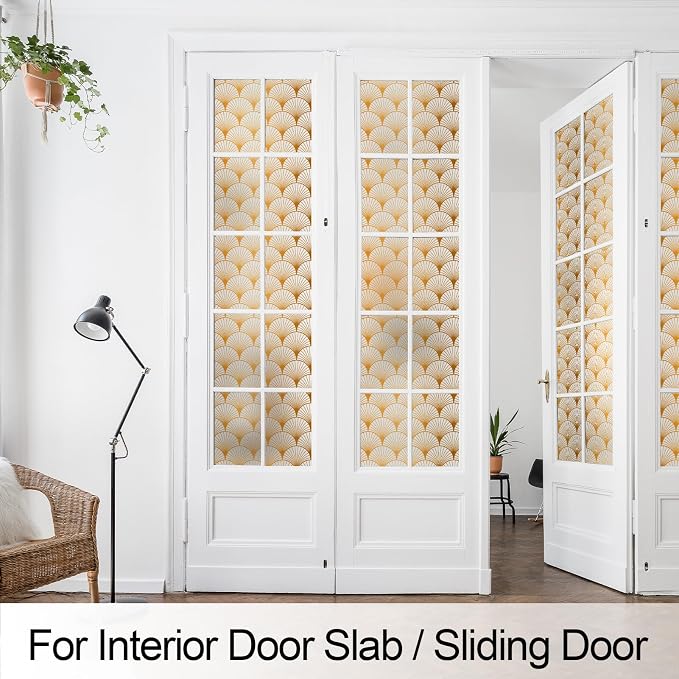 DKTIE Geometric Art Stained Glass Window Film Bathroom Window Privacy Film - Image 3