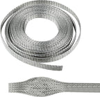 1/2" Wide Tinned Copper Braided Metal Wire Shielding Sleeve Ground Strap by BuyUneed
