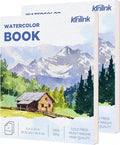 2 Pack Watercolor Paper Pad, 8x10 140lb/300g Water Color Paper, 20 Sheets Cold by KINLINK