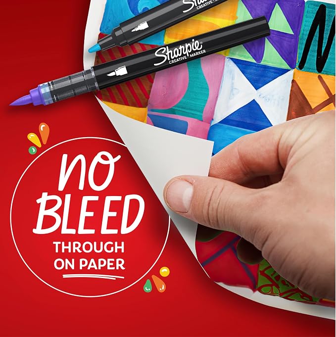 Sharpie Creative Markers, Water-Based Acrylic, Brush Tip, Kids Activity - Image 4