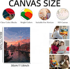 GXGLLPZBY Painting by Numbers for Adults Beginner, Sunset Venetian Canals Paint - Image 5