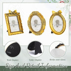 Vicenpal 3 Pcs Tiny Picture Ornate Frames 2.5 x 3.5 Inch Small Vintage Oval - Image 3
