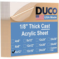 Duco Clear Cast Acrylic Sheets 1/8" Thick 6" x 12" by DucoPlasticsSupply