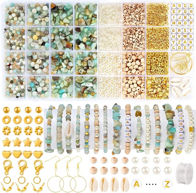 Funtopia Jewelry Making Kit for Adults, Jewelry Making Supplies Gemstone by Funtopia