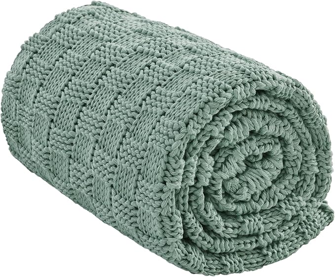 Knitted Weighted Blanket for Adult, No Beads Heavy Blanket 48” x 72'' 12lbs by Unknown