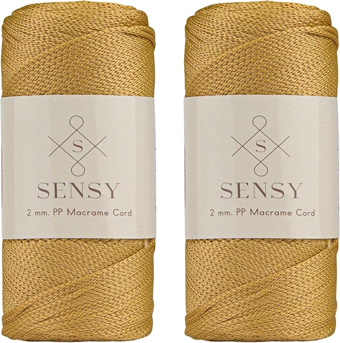 Sensy Premium 2 Pack of 2mm 251 Yards Polyester Rope 100% Polypropylene Cord by SSENSY
