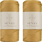 Sensy Premium 2 Pack of 2mm 251 Yards Polyester Rope 100% Polypropylene Cord by SSENSY