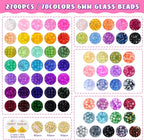 6mm Glass Beads for Bracelets, Funtopia Round Crystal Beads for DIY Necklace - Image 2