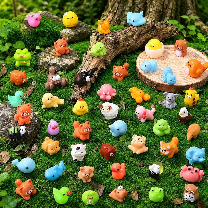 DIYDEC 85pcs Mini Resin Animal, Miniature Figures to Hide Little Tiny Resin - Image 3