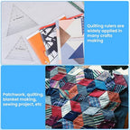 3 Pcs 60 Degree Triangle Ruler for Quilting, 10 Inch Acrylic Template Ruler - Image 5
