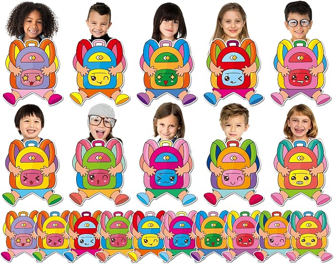 gisgfim 80Pcs Backpack Cutouts Back to School Decorations Bulletin Board by gisgfim