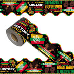 69 Feet Black History Month Bulletin Board, African American Holiday Rolled by WUYUEJXI