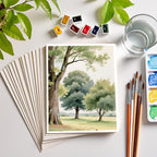 Threvortax 100 PCS Watercolor Paper 8.5x11 Inch 105LB/230GSM Cold Press Water - Image 7