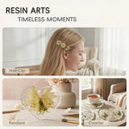 LUXEEASE 100P White Foliage Mix Dried Pressed Flowers | Blooms - Image 4