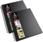 ARTEZA Watercolor Sketchbook 2-Pack, 64 Pages Each, 9x12 Inches – Spiral-Bound - Image 7