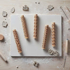 5 PCS Wooden Clay Texture Rollers Set, 100mm Pottery Pattern Rolling Pins - Image 4