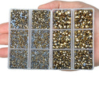 10000Pcs 2-Boxes Mixed Size Hot Fix Round Crystals Gems Glass Stones Hotfix - Image 4