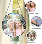 Personalized Grandma Stained Glass Suncatcher, Custom Photo Stained Glass - Image 3