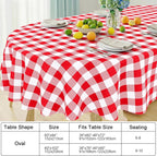 Smiry Oval Table Cloth, Waterproof Vinyl Tablecloth - Image 7