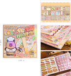 Girl's Japanese Kawaii Food Platter Scene Sticker Book, 18 Sheets DIY Sukiyaki - Image 7