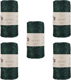 5 Skeins of Sensy Premium 2mm 251 Yards Sparkle Polyester Rope 90% by SSENSY
