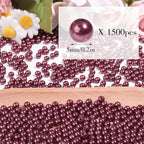1500pcs Wine Red 5mm Pearl Beads - Image 2