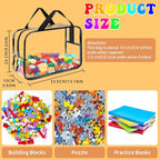 8 Packs Large Toy Storage Bags, Reusable Clear PVC Board Game Storage, Toy - Image 2