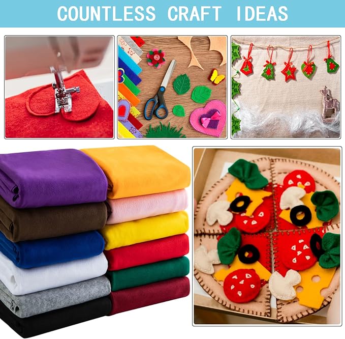 HaoFeijh Felt Fabric 72 * 36 Inch Wide 1.6mm, Fabric Sheets Soft Woven Acrylic - Image 3