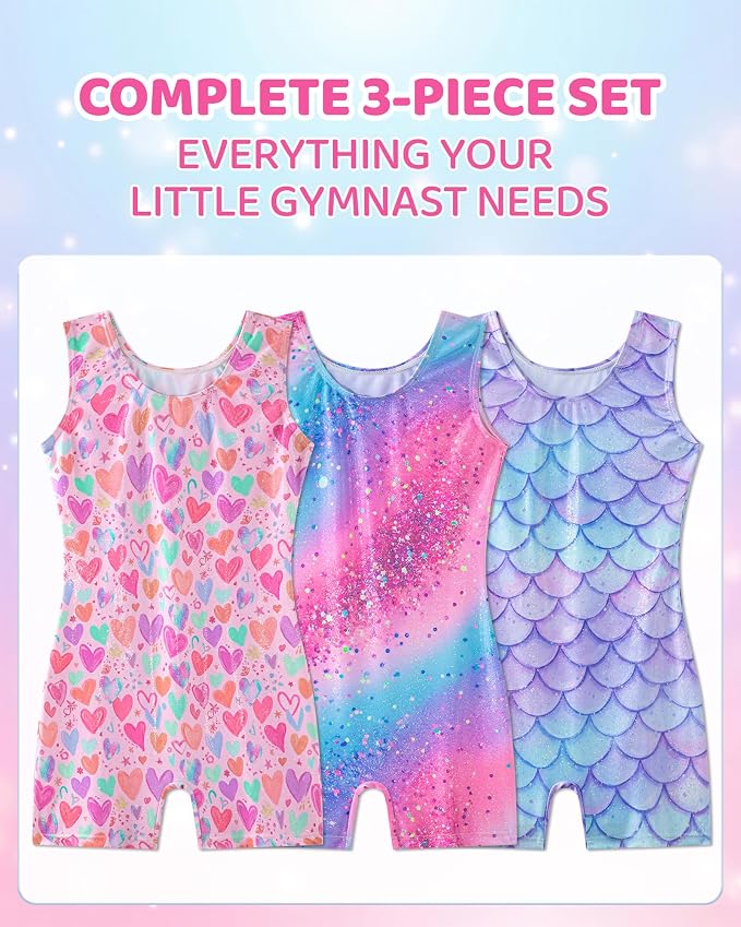 DIPUG 3 Pack Gymnastics Leotards - Image 3