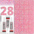 36000Pcs Pink Rhinestones for Bedazzling, Mixed Sizes 2-6MM Light Pink Flatback by Worthofbest