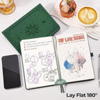 EMSHOI Dotted Journal Notebook, 320 Pages, A5 Size | Leather Hardcover - Image 6