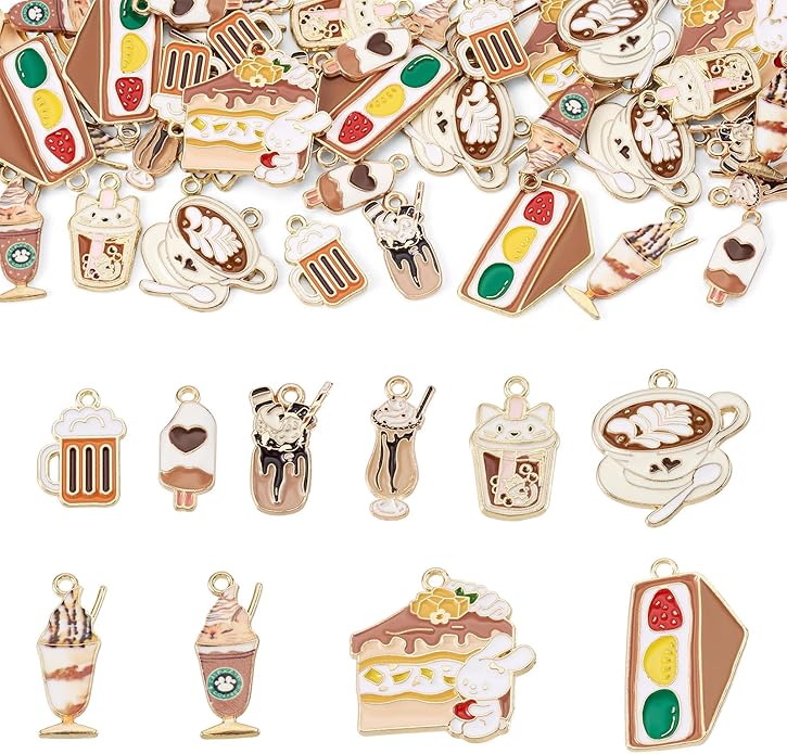 Enamel Food Charms Cute Assorted Food Pendants Sweet Dessert Charms by BoutigemJewelry