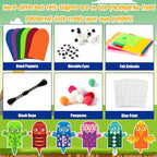 WATINC 6Pcs Hand Puppet Making Kit, Art Craft Felt Sock Puppet Toys, Creative - Image 3