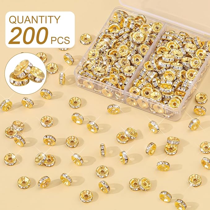 TINKRSTUFF 200 pcs 8mm Spacer Beads - Image 2