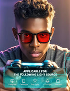 TIJN Sleep Glasses with Blue Green Light Blocking, Screen Fatigue & UV - Image 2