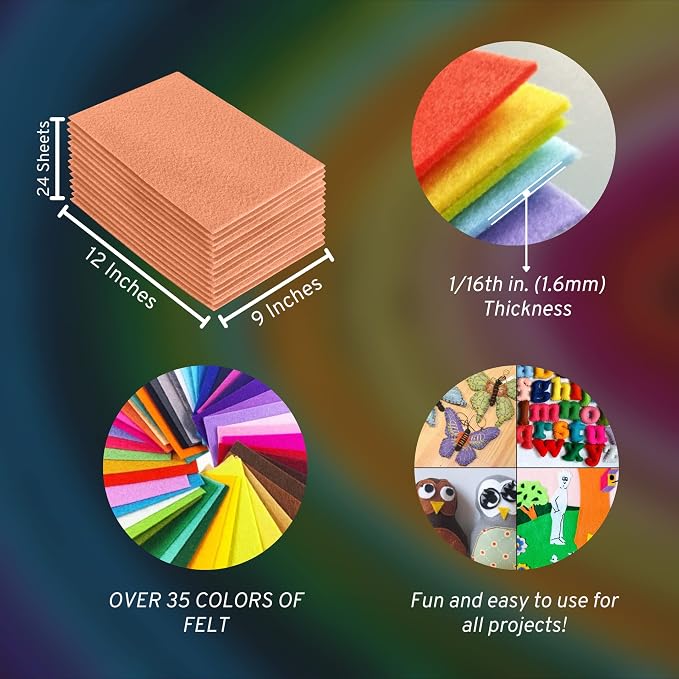 FabricLA Acrylic Felt Sheets for Crafts - Image 3