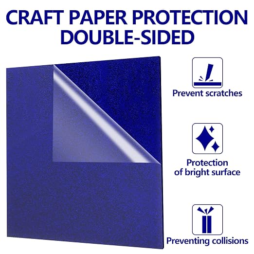 3 Pcs Glitter Blue Glossy Acrylic Sheets, 7.87 x 7.87 x 1/10 Inch Laser Cutting - Image 2