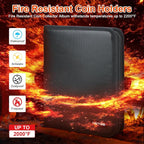 Coin Collection Book Holder for Collectors, 520 Pockets Fireproof Coins - Image 2