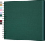 10x10 Inch DIY Scrapbook Photo Album, Hardcover Kraft Paper Acid-Free, 20 Sheets by Yopih