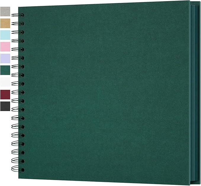 10x10 Inch DIY Scrapbook Photo Album, Hardcover Kraft Paper Acid-Free, 20 Sheets by Yopih