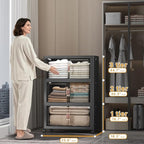 UAMFURI Stackable Storage Bins, 672QT Collapsible Drawers - Image 2