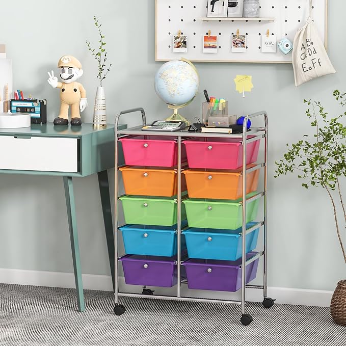 BECOMFORT 10-Drawer Rolling Cart - Image 2