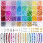 Funtopia Glass Beads for Bracelets 6mm, Crystal Beads for Bracelets DIY Crafts - Image 6