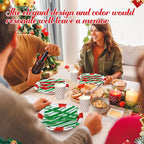 Pickmesh 400 Pcs Christmas Peppermint Candy Paper Plates Napkins Cups Cutlery - Image 6