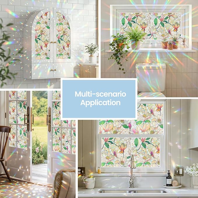 ADD.HERES Window Privacy Film, Stained Glass Decorative Static Cling, Removable - Image 2