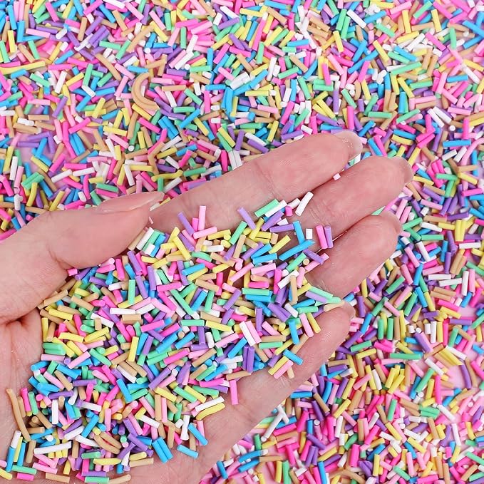 DIYASY 180g Fake Sprinkles, 6.35 oz Non-Edible Resin Sprinkles Faux Plastic by HandicraftsandDecoration