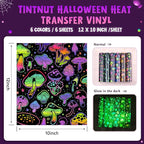 Tintnut Halloween Glow in the Dark HTV Vinyl, easy cut & weed, stretch washable - Image 2