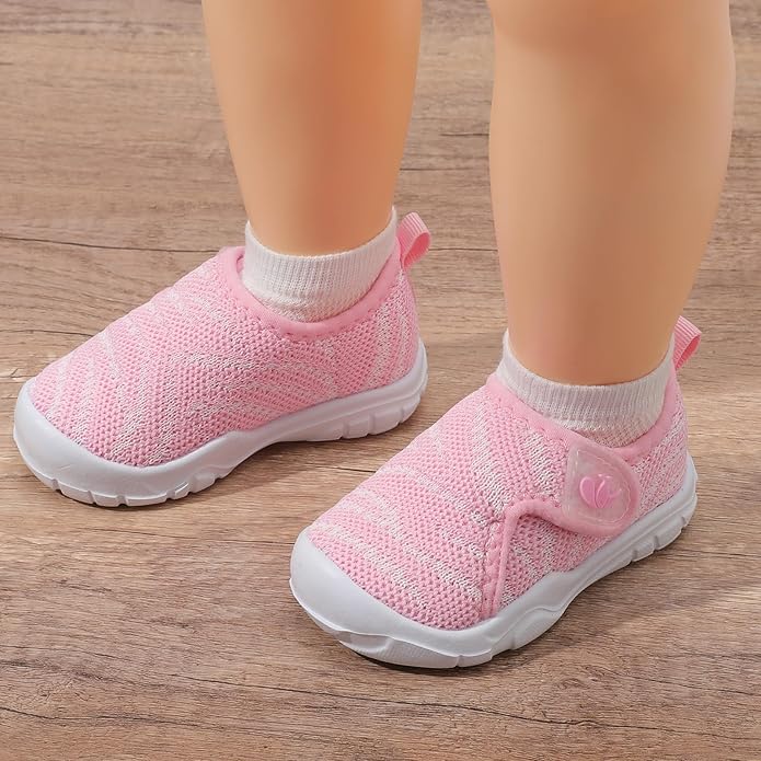 FEETCITY Baby Shoes Boys Girls First Walking Shoes Infant Sneakers Lightweight Slip On Shoe